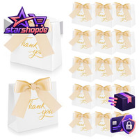 GeschenktüTen 24 StüCk Weiß Klein Mit Schleifen 11,5×10×4,5Cm FüR Feste