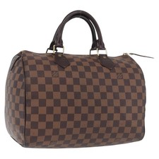 Borsa a mano Louis Vuitton Damier Ebene Speedy 30 N41364 LV originale ARZ511V