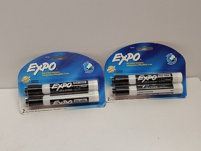Expo 80152 Black Dry Erase Markers 2 Packs