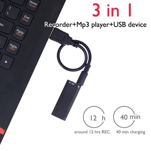 Ultra-Thin Voice Recorder Digtal Sound Activated Dictaphone Noise Reduce1502 - Picture 5 of 6