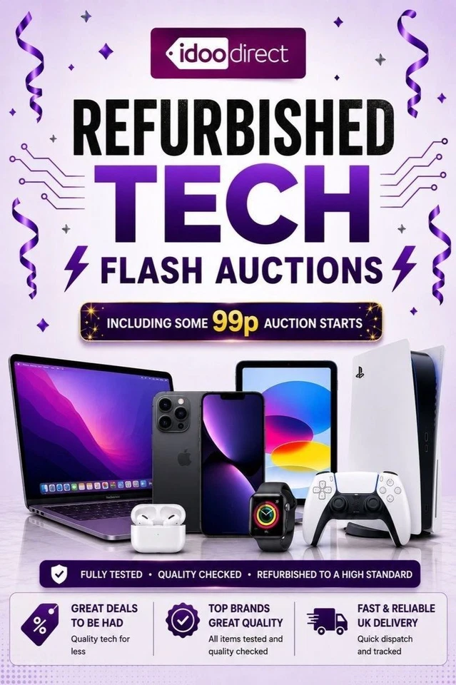 idoodirect's Refurbished Tech Live - Flash Auctions - 99p Starts - 2 hours