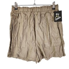 Girls Art Class Linen Brown Shorts Elastic Waist 3" Inseam Size XL 14/16