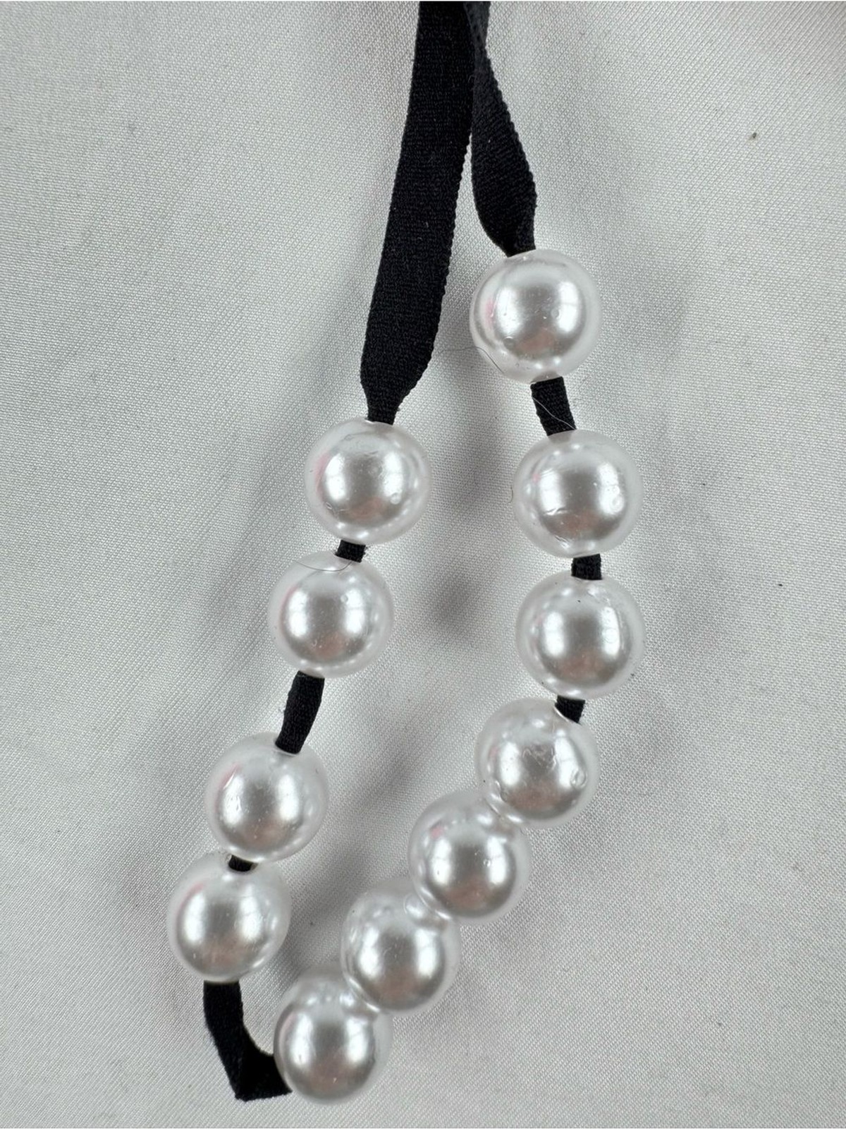 SHEIN NWOT Pink, Black & White Lace Pearl Detail Thong Set image 3