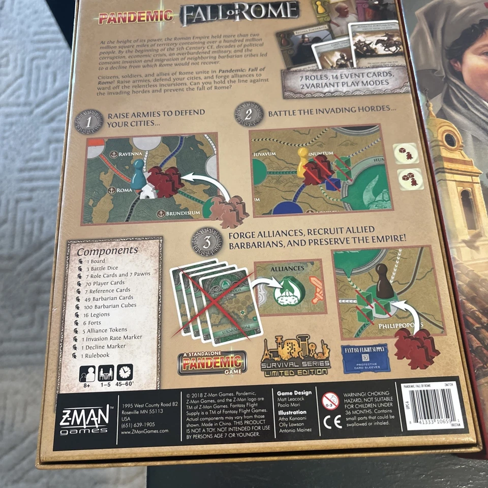 Pandemic Board Game A Lot Of Three: Base On The Brink Fall Of Rome And Iberia. - Image 3 of 4