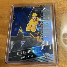 2025-26 SPx Hockey Ozzy Wiesblatt rookie Blue Auto 006/199 #F-OW (RC) Predators