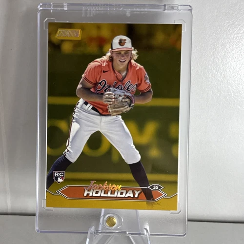 Jackson Holliday 2024 Stadium Club Gold Rainbow 1/1 Rookie Card RC 