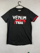 Venum T Shirt Mens XL Classic 2.0 Muay Thai Black Red UFC MMA Fighting Tee