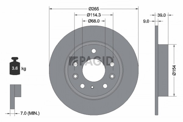 2X Bremsscheibe Pagid 56247NC FüR Mazda Cx 30 Dm Dt Ed Skyactiv Hybrid DM5W DM6W-image