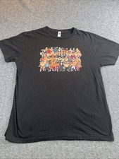 WWE 1991 Full Roster Attitude Era Black T-shirt Wrestling Large