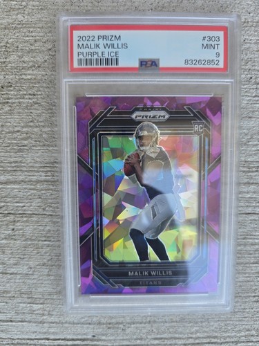 2022 Panini Prizm - PSA 9 - Rookies Malik Willis #303 Purple Ice Prizm /225 (RC)