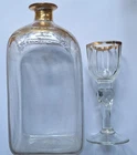 Georgian Glass and decanter  - gilding - ca 1775