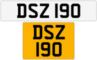 DS 3X3 DATELESS DAN DON DEC DAV DEL DEZ DEB DEAN N PRIVATE NUMBER PLATE DSZ 190