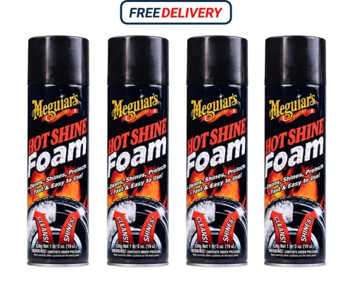 (4 pack) Meguiar's Hot Shine Tire Foam for Cars and Trucks, 19 oz - Free Ship - product listing photo
