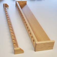 Custom Fishing Rod Rack, Solid Maple Wood  17 Rods, 36 Inches