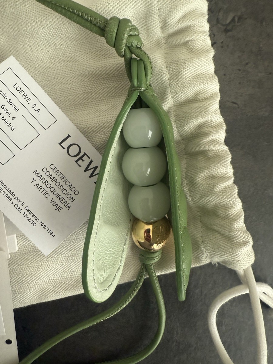 Loewe Leather Green Pea Pod Bag Charm | eBay