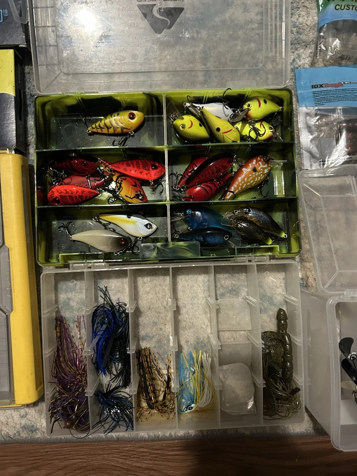 Bass Bait Lot. Soft Plastic Crankbait Spinnerbait Swim bait Fishing Stuff 50 Pcs - Image 3 of 4