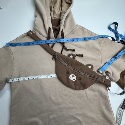Sennvbuluo Teddybär Hoodie Damen Größe Medium Bauchtasche süß gebraucht, in einwandfreiem Zustand - Bild 7 von 14