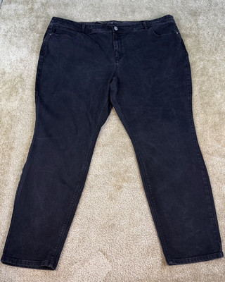 Simply Vera Vera Wang Jeans Women's 26WL Black Denim Mid-Rise Skinny B370