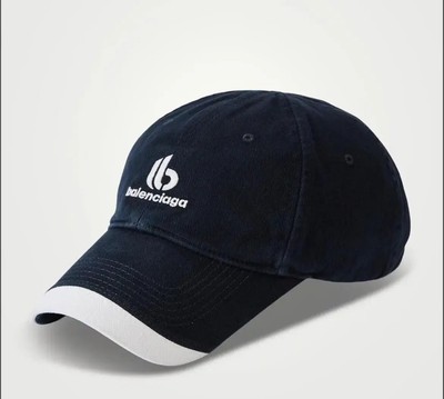 Balenciaga Double B Baseball Cap Navy | eBay display picture 2