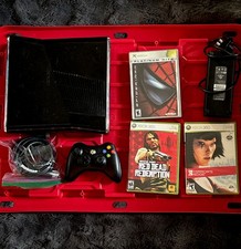 Microsoft Xbox 360 S Slim 1439 250GB Console System 3 Game Bundle - Tested 