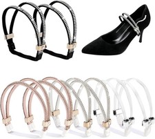 PineHaven 4 Pairs High Heels Shoe Straps,4 Styles Rhinestone Lace...