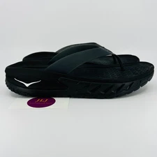 Hoka One One Men's Ora Recovery Flip Flop Thong Sandals Black Size 9/ 11 Women
