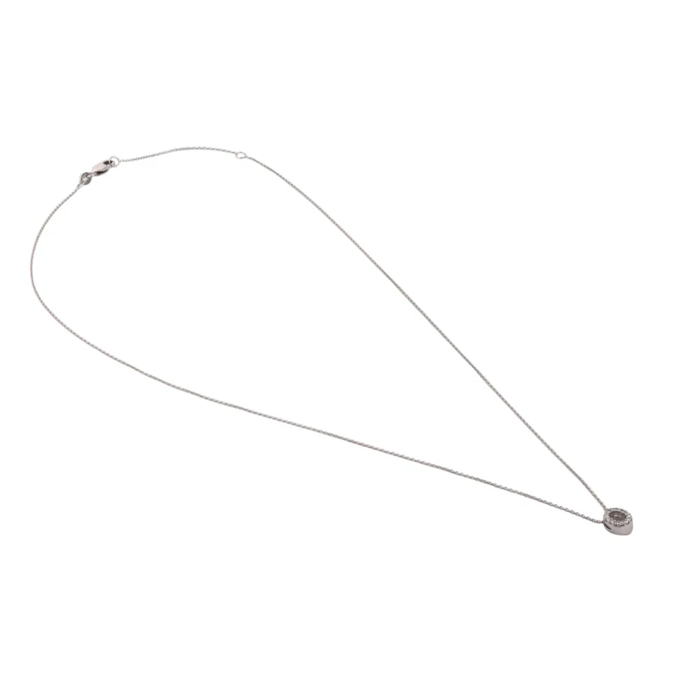 Roberto Moneda Letra O Pequeño Tesoro Diamante Colgante Cadena Collar Oro 18K Foto 3 de 4