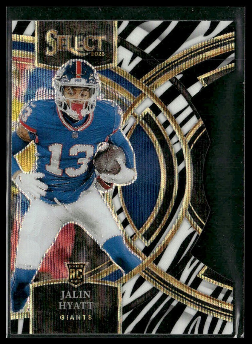 2023 Panini Select #173 Jalin Hyatt Zebra Prizms Die Cuts-SSP