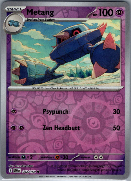 Metang 062/159 - Reverse Holo - Journey Together -  NM/M