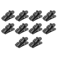 10 Pcs 360 Degree Rotate Headphone Wire Clip 1.54"x0.45"x0.79" Black