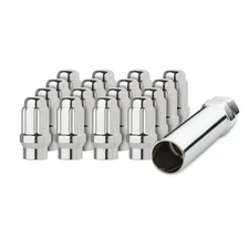 16 Chrome 1/2-20 Closed End ET Spline Tuner Lug Nuts for Aftermarket Wheels