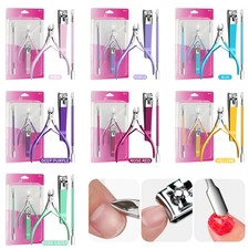 3 IN 1 Manicure Salon Nail Art Tool Cuticle Nipper Pusher Dead Skin Remover Tool