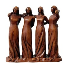 1pc Friendship Birthday Gift for Women: Four Sisters Resin Figurine Statue