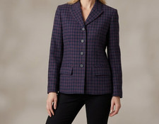 Vintage Pendleton Virgin Wool Plaid Blazer Jacket Structured Classic Cozy SZ 6