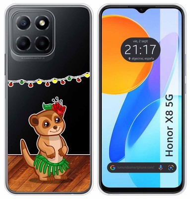 DeinDesign Cover In Silicone Per Huawei Honor 8 - Trasparente Con Stampa Volpe Autunno - Custodia Antiscivolo E Antiurto