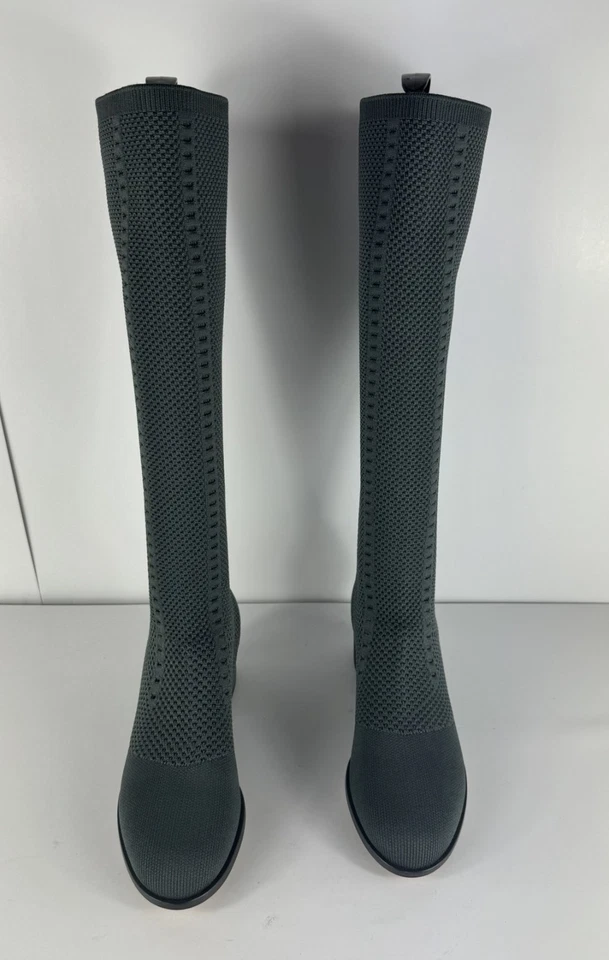 ¡NUEVO! Botas altas grises tejidas elásticas para mujer Eileen Fisher Alas talla US 8 Foto 3 de 4
