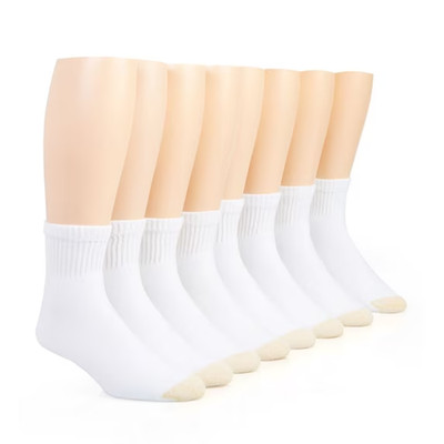 Gold Toe Men's Cotton Quarter 6 Plus 2 Bonus Pack 8 pairs
