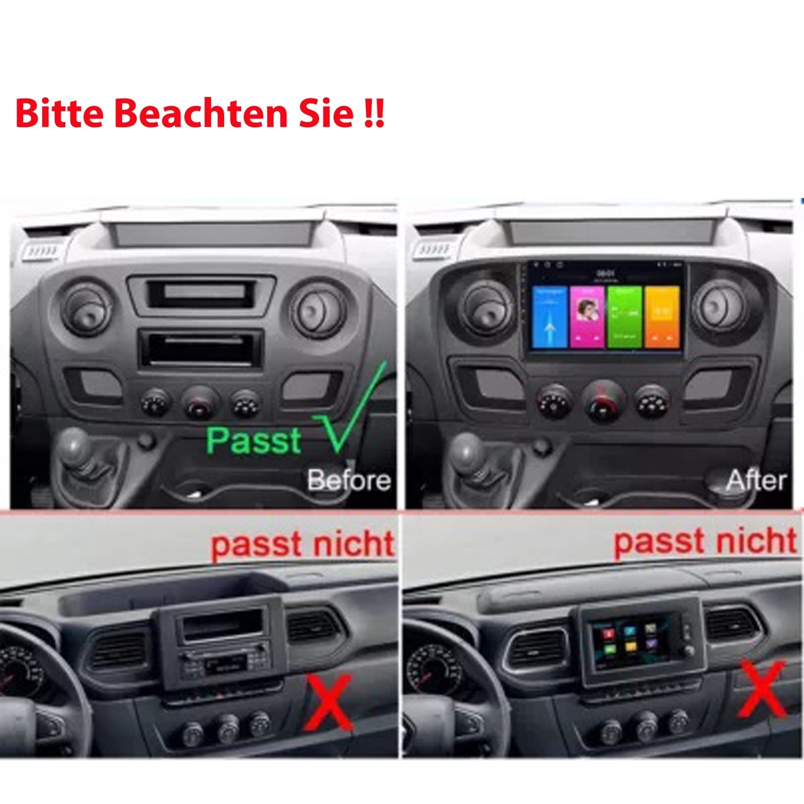 DAB+ Carplay autoradio GPS navigatore 64 GB per Renault Master Nissan NV400 Opel Movano foto 4