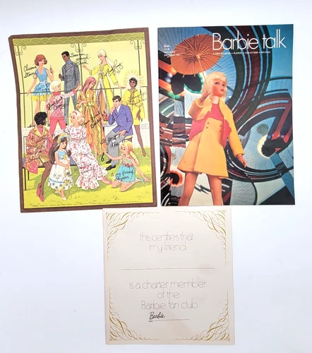 Vintage 1970 Mattel Barbie Fan Club Membership Kit w/Magazine & Family Portrait