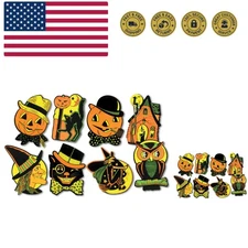 Pkgd Halloween Cutouts 8.5 inches x 9.25 inches - 2 Packs of 4 Cutouts