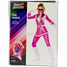 01842228 Spirit Halloween Adult Pink Power Ranger Costume Size Varies