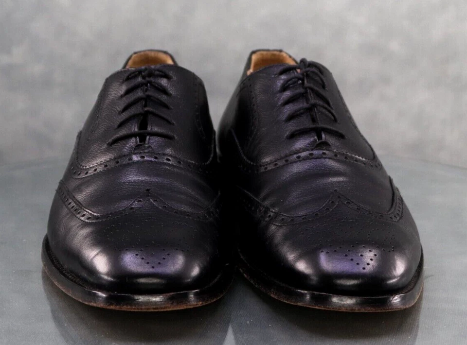 Zapatos de vestir Bostonian Crown Windsor para hombre punta de ala brogue talla 11,5 negros 22341 Foto 3 de 4
