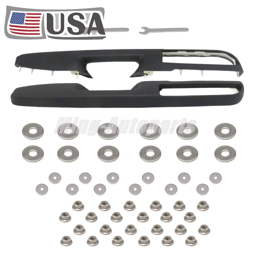 Front LH and RH Door Armrest Repair Black for 2010-2014 Chevrolet Suburban 1500 - Image 2 of 4