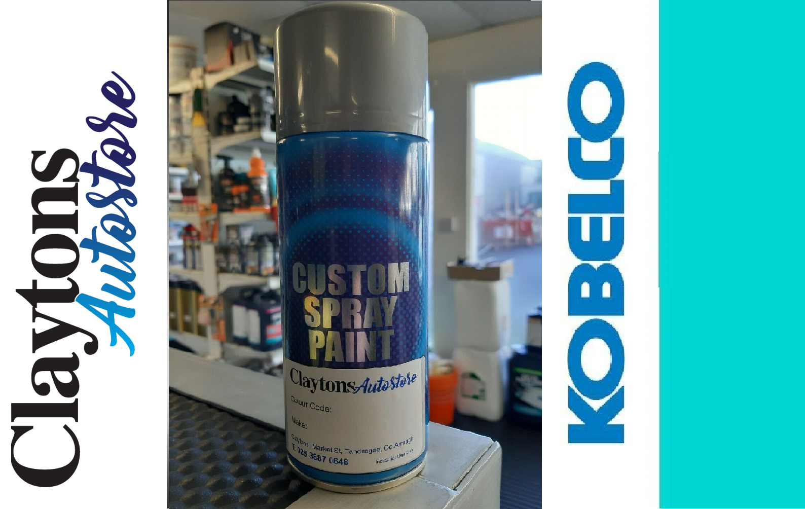 AEROSOL HIGH ENDURANCE ENAMEL PAINT FOR KOBELCO AQUA DIGGER EXCAVATOR