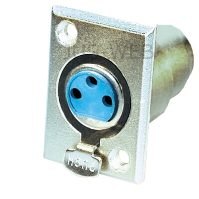 10x 3 pol Cannon XLR Kupplung female Mikrofon mic Buchse Flanscheinbau