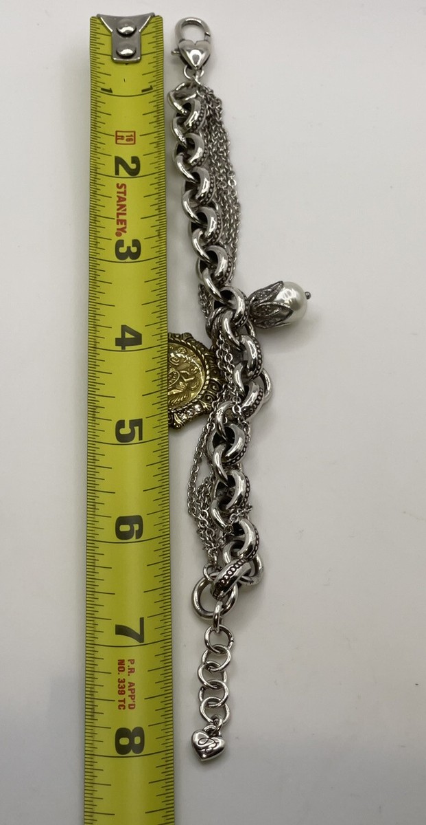 Brighton Silver tone STATEMENT Charm Bracelet Retired “IN LOVE FIND TRUTH” View 3
