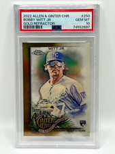 BOBBY WITT JR 2022 TOPPS ALLEN & GINTER CHROME GOLD REFRACT 17/50 PSA 10 #250 JC