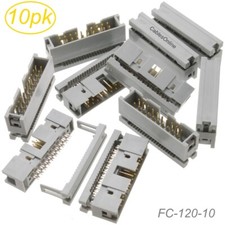 10-Pack 20-Pin Male IDC Flat Ribbon Cable Box Header 2.54mm Pitch Connectors