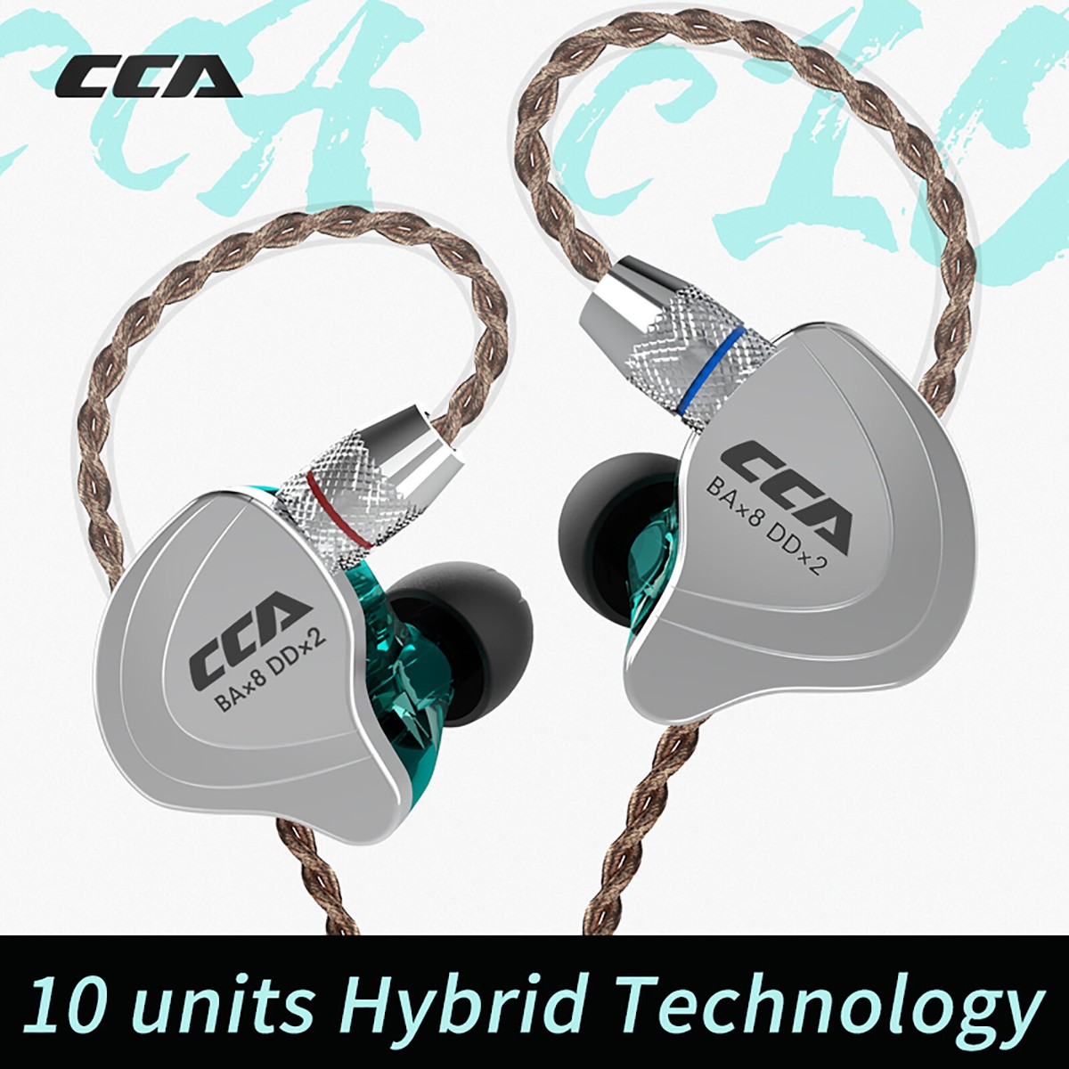 Auricolari Ibridi CCA C10 - 4BA+1DD, Cancellazione Rumore, Cavo 3,5mm, HI-FI, Nuovi - Foto 2