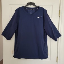 Nike Baseball 3/4 Sleeve Pullover Jacket Navy...